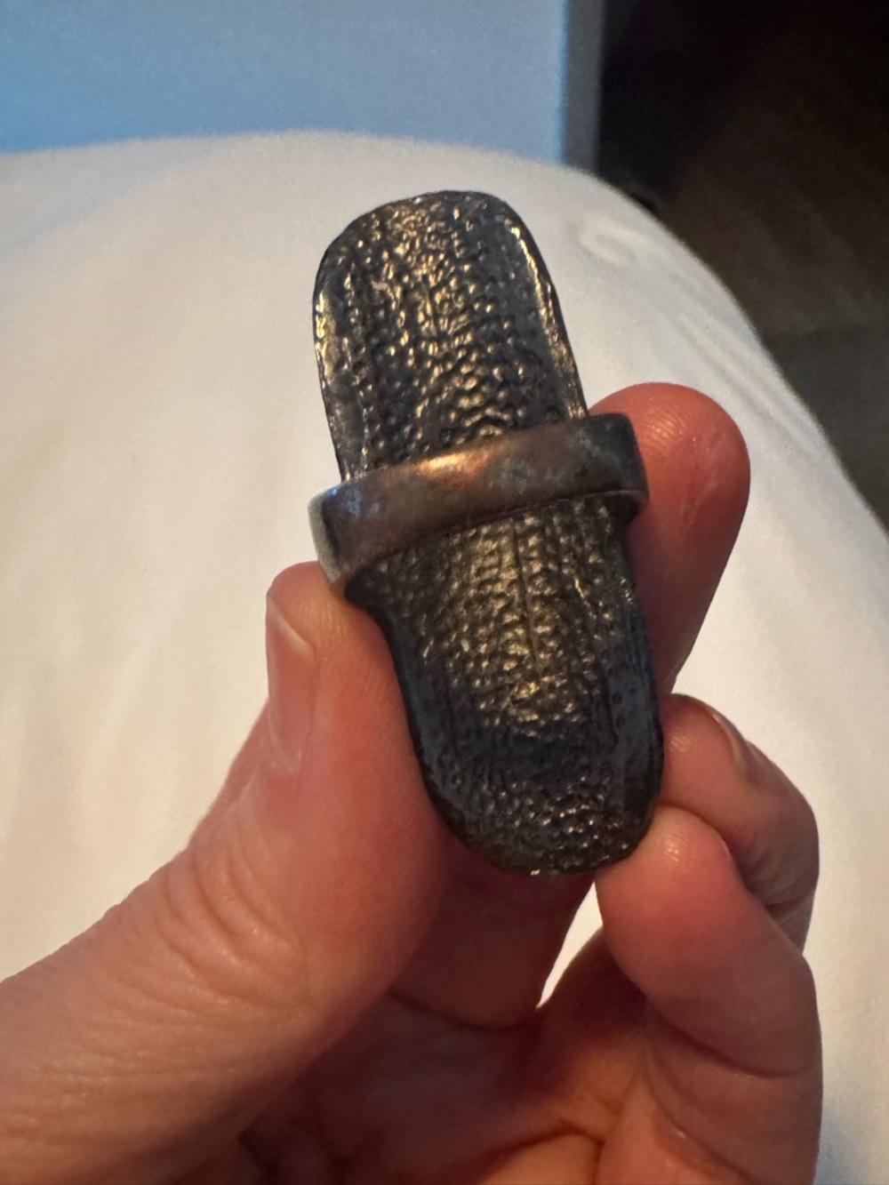 Embellished Gunmetal Rhinestone Statement Ring - Picture 3 of 6